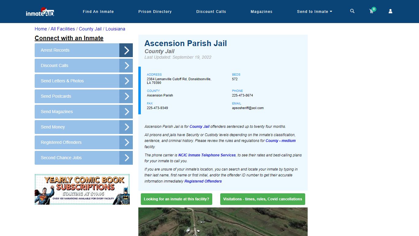 Ascension Parish Jail - Inmate Locator - Donaldsonville, LA
